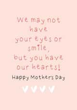 Cute Mother's Day Card - For Stepmum Or Mother Figure - Hearts created by Little Prints Fred Designs