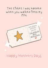 Cute Mother’s Day Card - For Bonus Mum - Ticket created by Little Prints Fred Designs