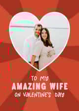 Personalised Valentines Day Photo Card created by @hollielonglanddesigns - Sweet Valentine's Day Card - For Wife - Heart