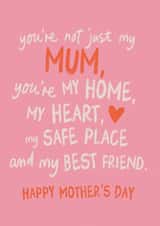 Heartfelt Mother's Day Card - For Mum - Not Just My Mum created by Sweetlove Press