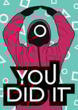 Funny Congratulations Card - Squid Game - Pass created by Hey Bungalow Designs