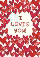 Cute Valentine's Day/Anniversary Card - Gavin And Stacey - I Loves You created by The Boy and the Bear