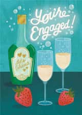Classic Engagement Card - Champagne created by Ricicle Cards