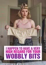 Funny Anniversary/Valentine's Day Card - Wobbly Bits - Bridget Jones created by Diana Wolters