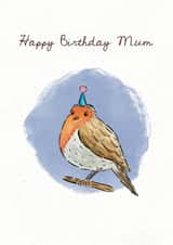 Cute Birthday Card - For Mum - Party Robin created by Liss Lili