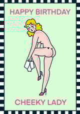 Cheeky Lady Birthday Card created by Sweet Divine