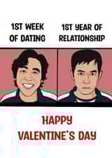 Funny Valentine's Day Card - Squid Game - First Week Versus First Year created by Doublea