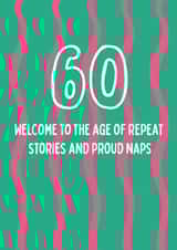 Funny Birthday Card - 60th - Naps created by @Laura Lonsdale Designs