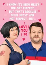 Cute Valentine's or anniversary Card - Smithy And Nessa - Messy And Not Perfect created by Artsy Gift Co