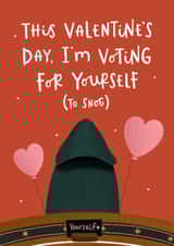 Funny Valentine's Day Card - The Traitors - Voting To Snog You created by Abbie Imagine