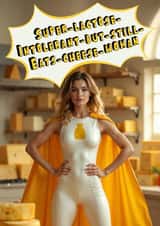 Funny Birthday Card - Super Woman - Lactose Intolerant created by Janath