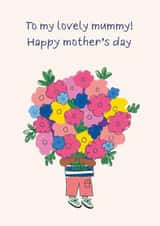 Cute Mother's Day Card - Lovely Mummy - Flower Bouquet created by Paper Heart Designs