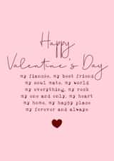 Classic Valentine's Day Card - Fiancée - Forever And Always created by Cake For Breakfast