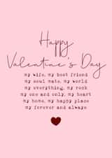 Classic Valentine's Day Card - For Wife - Forever And Always created by Cake For Breakfast