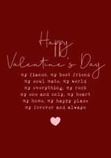 Classic Valentine's Day Card - Fiancé - Forever And Always created by Cake For Breakfast