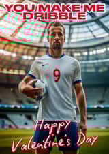 Funny Valentine's Day Card - Harry Kane - Dribble created by Richy B
