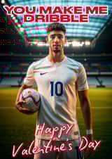 Funny Valentine's Day Card - Jude Bellingham - Make Me Dribble created by Richy B