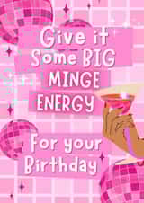 Funny Birthday Card - Big Minge Energy created by Original Fox Cards