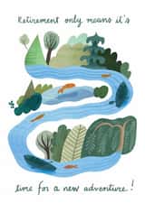 Classic Retirement Card - New Adventure created by Forget Me Not Illustration