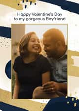 Personalised Valentines Day Photo Card created by Evie Garnett Designs - Classic Valentine's Day Card - Gorgeous Boyfriend