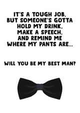 Funny Wedding Card - Best Man Proposal - Will you be my best man? created by LokiDesignStudio