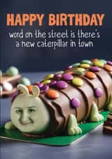 Funny Birthday Card - Caterpillar Cake created by Woody's Design