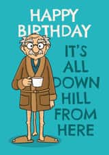 Funny Birthday Card - For Him - Saggy Balls created by AbiGoLucky