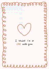 Valentine’s Day cute minimal romantic anniversary card created by Doodled By Anya