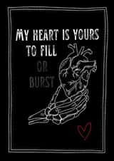 Elder emo valentine or anniversary skeleton heart created by Big Charlotte Draws