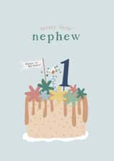 Cute 1st Birthday Card For A Lovely Nephew - Birthday Cake - First Birthday created by Too Wordy