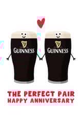 Cute Anniversary Card - Guinness - The Perfect Pair created by Pink Peach Cards