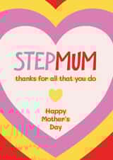 Classic Mother's Day Card - Step Mum - Thanks For All You Do created by Bev O'Connor || @oconnordesign