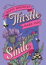 Pretty Birthday Card - For Her - Thistle Pun created by Angie Spurgeon