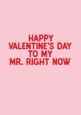Funny Valentine's Day Card - Mr Right Now created by Sweetlove Press