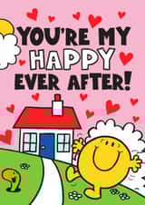 Cute Mr. Happy Valentines, Anniversary - Happy Ever After, Fiance, Partner created by Mr. Men
