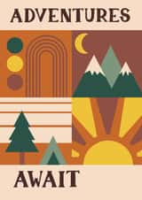 Classic Leaving Card - Adventures Await created by Jessie Maeve Studio