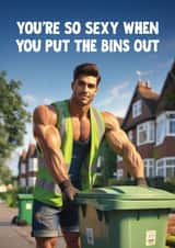 Face Swap Birthday Card – Sexy Bin Man Doll – Rude Funny Personalised created by Woody's Design