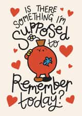Funny Valentine’s Day/Anniversary Card - Mr. Wrong - Mr. Men created by Mr. Men