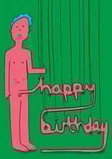 Funny Birthday Card - Mr. Willy Man created by OBJECTABLES