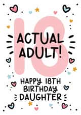 Cute 18th Birthday Card - 18th - For Daughter created by Lyndsay Moon