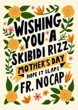 Funny Mother's Day Card - Skibidi - Flowers created by AbiGoLucky