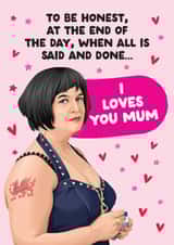 Nessa Mother's Day Card - I Loves You Mum - Nessa created by Artsy Gift Co