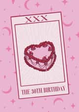 30th Birthday Heart Cake - Tarot Card - Pink Pastel Cute created by Keely Graham