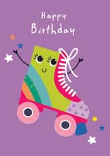 Cute Birthday Card - Roller Skate created by Laura Darrington Design Ltd.