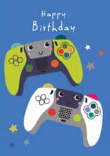 Cute Birthday Card - Gaming Controls created by Laura Darrington Design Ltd.