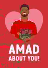 Funny Valentine's Day/Anniversary Card - Manchester Football Fan - Amad Diallo created by The Cake Thief