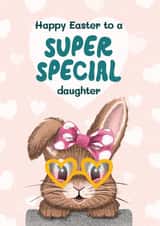 Cute Easter Card - Super Special Daughter - Bunny created by Bev O'Connor || @oconnordesign
