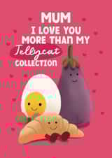 Cute Mother’s Day Card - I Love You More Than My Jellycat Collection - Hearts created by Giddy Kipper