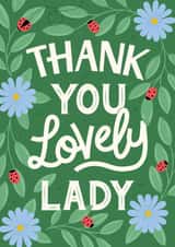 Cute Thank You Card - For Her - Ladybird created by by Rachel Manzano
