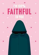 Fun Valentine's Day Card - The Traitors - 100% Faithful created by Guilty Cards